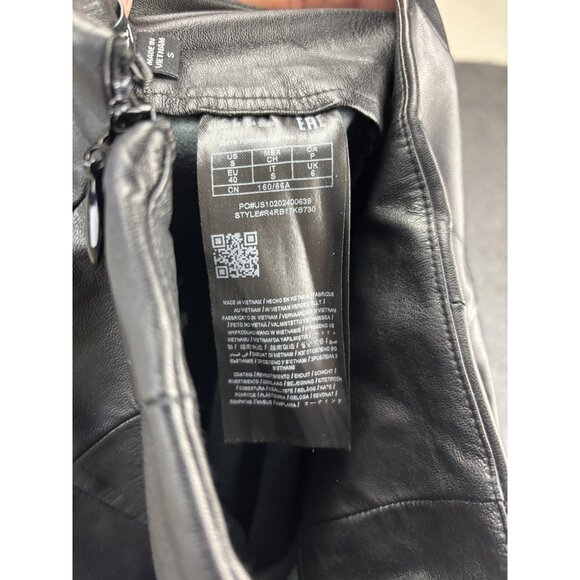 Guess Pants Womens Small Black Faux Leather Skinny High Rise Zip Leggings - Picture 9 of 10